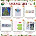 Clabby 12 Pcs 12 Pcs Christmas Card Making Kits, 5D Diamond Art Greeting Card, DIY Christmas Diamond Art Painting Crafts Advent Calendar Round Drill Gem for Party Adults Holiday Friend Family (Warm)