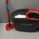 O-Cedar EasyWring Microfiber Spin Mop, Bucket Floor Cleaning System, Red, Gray, Standard