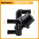 MOTOALL Front HAVC Heater Control Valve Solenoid Replaces# F87H18495AA Fit for Ford Aerostar Explorer Ranger for Lincoln Aviator for Mazda B2300 B2500 for Mercury Mountaineer, Black