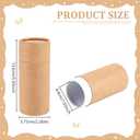 BENECREAT 10PCS 100ml/ 3.5oz Kraft Paperboard Tubes Round Kraft Paper Containers for Pencils Tea Caddy Coffee Cosmetic Crafts Gift Packaging, Light Khaki