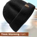 FURTALK Fisherman Beanie for Men Women Sytlish Short Cuff Knittet Watch Cap Winter Hats (One Size, Black)