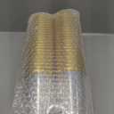 JOLLY CHEF 100 Pack 12 oz Gold Plastic Cups Tumblers Elegant Gold Rimmed Disposable Cups Perfect for Thanksgiving Day Christmas