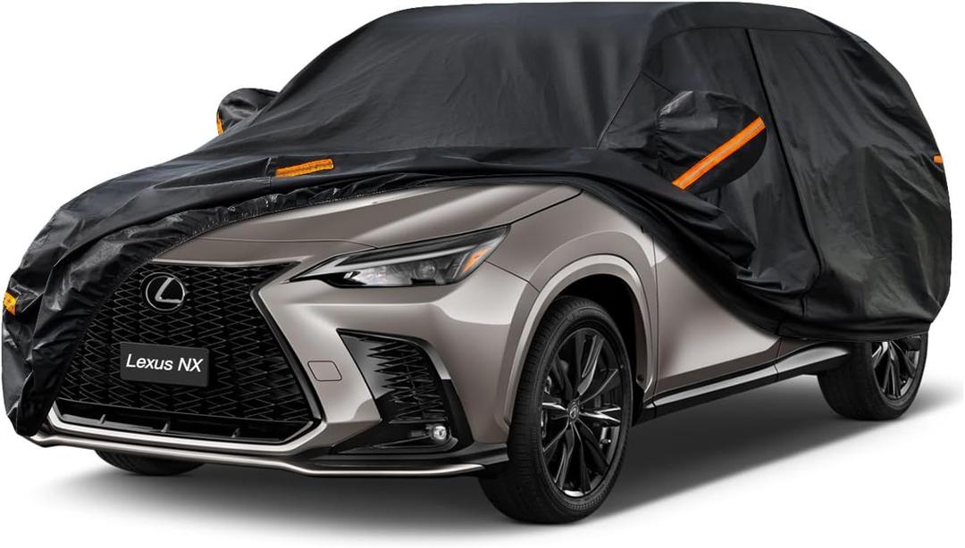 Kayme 7 Layers SUV Car Cover Custom Fit Lexus NX 300 350 (2015-2025) Waterproof All Weather for Automobiles, Outdoor Full Cover Rain Sun UV Protection.Black