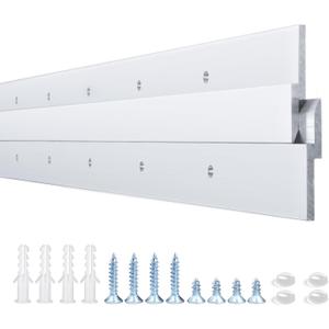 30'' French Cleat Hanger- French Cleat Picture Hanger- Heavy Duty Aluminum Mirror Hanger for Hanging Mirror, and Picture, Shelf, Headboard, Panel Whiteboard (1Pair, Supports 220 lbs )