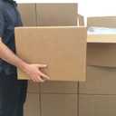 Amazon Basics Cardboard Moving Boxes for Packing and Shipping, Large Size, 20" x 20" x 15", Brown, 12-Pack