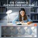 One Fire Cordless Desk Lamp,Dimmable Small Battery Powered Lights,3600mAh Rechargeable Wireless Table Lamp,Mini Lamp&Portable Light for Bed,Book Reading,Home for Small Spaces,Nail Light,Craft,Office (White)