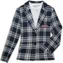 Clueless Dionne Black and White Plaid Jacket (Small, Multi)