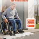 VEVOR Door Threshold Ramp 1 Rise Aluminum Alloy Threshold Ramp Rated 800 lbs Load Capacity, Handicap Ramps for Home Steps for Wheelchair, Scooters, Power Chairs, Walkers, Bicycle, Tricycle