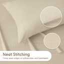 LONAVA Queen Sheet Set 4 Pieces,Beige Ultra Soft & Breathable Microbifer Sheets, 1600 Thread Count Hotel Luxury Oeko-Tex Bed Sheets, 14-16 Inch Deep Pocket Durable Wrinkle Free Sheets