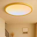 MOONSEA 20 Inch Flush Mount LED Ceiling Light Fixture 42W, 4200LM Dimmable 3000K/4000K/6500K 3 Color Selectable, Low Profile Ceiling Lamp for Kitchen Bedroom Hallway, Gold