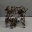 LightsUp Christmas Reindeer, 24" H Rattan Outdoor Decor, 40 Warm White LEDs, Battery Powered, Timer for Xmas Holiday Display