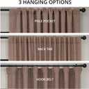 HPD Half Price Drapes - Faux Linen Curtains for Living Room (1 Panel) - 100W x 96L - Extra Wide Textured Room Darkening Curtains for Bedroom 96 Inches Long - Drapes for Home Decor, Dutch Cocoa