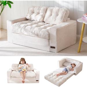 MAXYOYO Convertible Sofa Bed for Boys and Girls, Floor Kids Bean Bag Chair