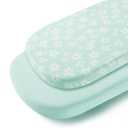 TILLYOU Baby Bassinet Sheets for Girls Boys, Fit for Hourglass Oval Rectangle Bassinet Mattress Sheets, 33X16, 2 Pack Fresh Flowers and Light Green
