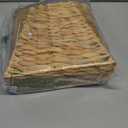 GYASVWU Woven Hanging Basket Water Hyacinth Hanging Wall Basket Wicker Handmade Baskets for Garden Farmhouse Home (Paper rope mouth)