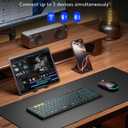 Samsers Foldable Keyboard and Mouse, Folding Bluetooth Keyboard Mouse Combo with Backlight, 2.4G + BT5.0 x 2, Full-Size Travel Keyboard & Portable Wireless Mouse for Windows/Android/iOS/Mac OS, Black (Elegant Black - Backlit)