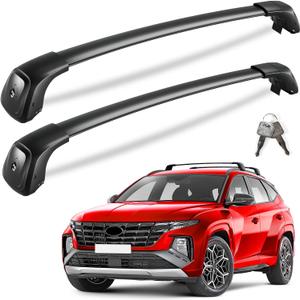 KINGGERI 260lbs Lockable Roof Rack Cross Bars Compatible with Hyundai Tucson 2022-2025 SE SEL N Line Limited NX4 Hybrid, Heavy Duty Anti-Theft Aluminum Roof Rails Crossbars Carrier Luggage Kayak