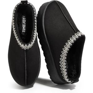 Women's Platform Slippers Mini Boots Warm Winter Snow House Shoes Premium Suede Faux Fur Lined Anti-Slip for Indoor to Outdoor