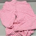 Fnortc Womens Striped Tube Top Low Waist Wide Leg Pants Set Summer Beach Fashion Trendy Two Piece Y2K Outfits Small