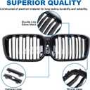 G01 G02 Grill - Black Kidney Grille Compatible With 2022-IN BMW X3 G01 X4 G02 ABS Double Slat Gloss Black Grille