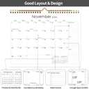 4 x 2026 Calendar 18 Monthly Wall Calendar Runs from January 2026 until June 2027 Spiral Binding Hanging 11.5" x 14.7" Thick Paper with Julian Dates and Block for School OfficeSimplicity