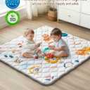 Baby Play Mat, 50x50 Thickened Playpen Mat, Non-Slip Baby Mat for Floor, Foldable Portable Playmat Suitable for Babies Learning to Crawl and for Travel