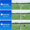 Soccer Baseball Rebounder Net, Quick-Switch Angle Volleyball Pitchback Soccer Training for Control, Passing Practice, Easy Setup Lacrosse Soccer Goal Rebounder Gifts Equipment for Kids, Teens & Adults
