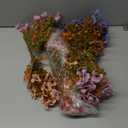 Artificial Fall Flowers Fake Mums for Outdoor Autumn Decoration, 12 Bundles Faux Silk Orange Yellow Mums Daisy Look Real UV Resistant for Outside Home Porch Patio Planter