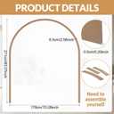 Novabright Unfinished Arch Decorative Wood Trim Pre-Cut Wood Molding Cute DIY Moulding Trim Decorative Wainscoting Panel for Home Wall Cabinet Shelf Window Door, 80 x 70 Inch