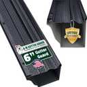 A-M Gutter Guard 6" x 50 Ft Black Aluminum, Leaf & Debris Protection, DIY