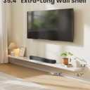 AMADA HOMEFURNISHING 35.4" L Floating Shelves, Wall Shelves Set of 3 for Bathroom/Living Room/Bedroom/Kitchen, White Floating Shelves for Wall Decor with Invisible Brackets - AMFS45W