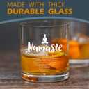 kunlisa Namaste Zen Gifts Whiskey Glasses, Meditation Spiritual Gifts for Women, Gift for Yoga Lovers, 10 oz Drinking Rocks Glasses for Women Whisky Cocktail Scotch Bourbon Liquor