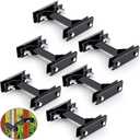 6 Pack Deck Umbrella Mount Clamp on Deck Rail or Fence, Outdoor Adjustable Umbrella Clamp Mount, Outdoor Universal Patio Umbrella Torch Mount Holder Attaches to Railing Maximizing Patio Space