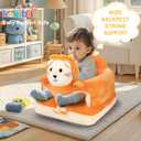 KAKIBLIN Baby Sit Up Chair Support Sofa,Sit Me Up Floor Seat for Baby,Soft Plush Cartoon Animals Learning to Sitting Chair Seats for 3-24 Month Girls and Boys,PP Cotton Full Filling