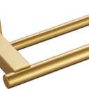 Miyili Bathroom 24-Inch Double Towel Bar Stainless Steel Bath Hand Towel Rack Wall Mount Gold Finish, A02G60B