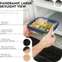 10-Pack Glass Food Storage Containers with Tempered Lids  Borosilicate, Airtight, Oven-Safe (-4F~950F), BPA-Free, 4.4 & 1.6 Cup, Leak-Proof, Dishwasher Safe (Blue)