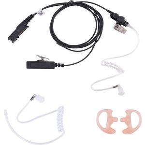FBI Earpiece for M0torola XPR3300e XPR3500e XPR3300 XPR3500 Radio Walkie Talkie with MIC and PTT Acoustic Tube Headset
