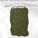 Bathroom Rugs, 32x20 Inches Bath Mats Non Slip, Extra Soft Absorbent Microfiber Shower Bath Rugs Mats Carpet for Bathroom Floor Decor, Machine Washable (Olive Green)