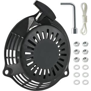 GCV160 Pull Start Recoil Starter Compatible with Honda GCV160 GCV135 HRU19 EN2000 GC160 GC135 Lawn Mower Pressure Washer Engine Parts Pull Cord Assembly (Black)