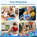 Montessori Toys for 1-2 Year Old - Cloth Ocean Fishing Game with Stacking Cups, Toddler Learning Toy for 12-18 Months, First Birthday Gifts for 1 Year Old Boy Girl, Learn Count and Sort Colors