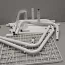 Laundry Rack Metal Frame with Hardware White (No Size No Brand)