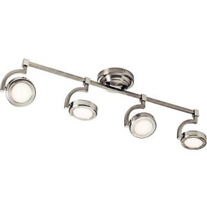 Elan 83382 Andlos Rail, 4 Light LED 19.2 Total Watts, Brushed Nickel