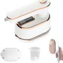 Portable Handheld Steamer for Clothes, 2-in-1 Ironing & Steaming,180 Rotatable Multi-Directional, Mini Travel Steamer,suitable for clothing of the majority of sizes/thickness for Dorm Room, White