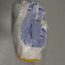 12 Pairs Cotton Work Gloves with Grip Dots, Anti-Slip PVC Dotted Knit Safety Gloves for Construction, Warehouse, Gardening