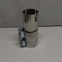 Stainless Steel 2 to 2 Inch Exhaust Adapter, 2" ID Exhaust Reducer Connector Pipe with Clamp