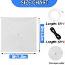 5 x 5ft Ceiling Leak Diverter with Hose and Grommets Heavy Duty Roof Leak Diverter White Leak Diverter Tarp with Hose Water Diverter Tarp for Roof Leak Fix