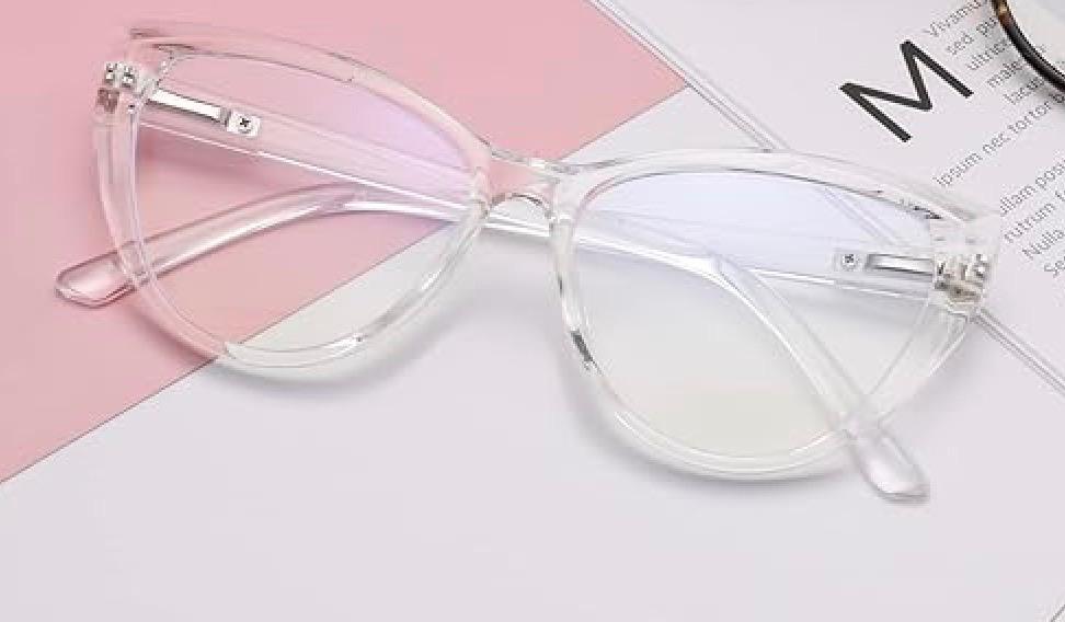 Cat Eye Blue Light Blocking Glasses for Women Trendy TR90 Frame Anti Blue Ray Eyesatrain Computer Eyeglasses