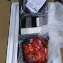 7-Piece Dining Table Set, 71" Faux Marble Kitchen Table with 6 Chairs, Solid Wood Curved Backrests & PU Cushioned Seats, Kitchen Table Chairs Set for Living Room, Dining Room