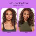 Conair Double Ceramic -Inch Curling Iron, -Inch Barrel Creates Spiral Curls, Hair Curler for Use on Short to Medium Hair, White/Rose Gold