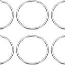 MECCANIXITY Metal O Rings Stainless Steel Seamless Welding O-Ring Solid Heavy Round Ring Buckle